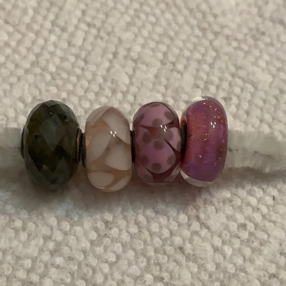 TrollBeads Glass and Stone Bundle of 4 Beads